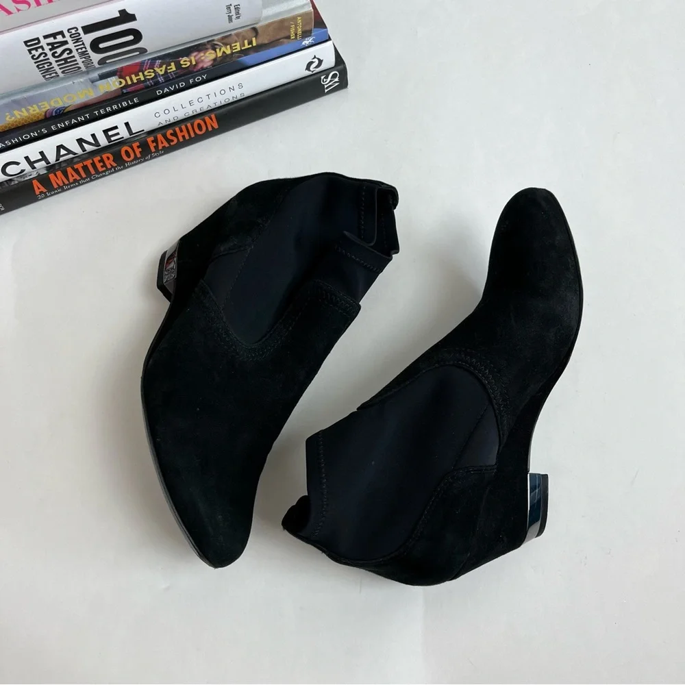 Tory Burch Brenda Boots Suede Wedge Booties